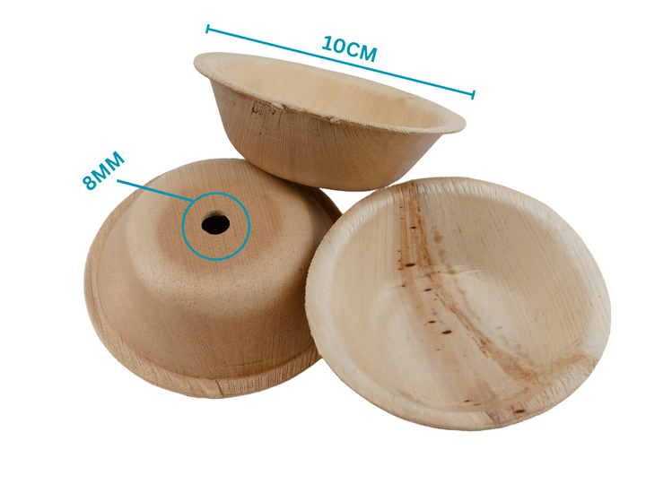 PALM LEAF SAUCERS for pole refills and making bird toys! | Round Large Cups | Bird toy parts