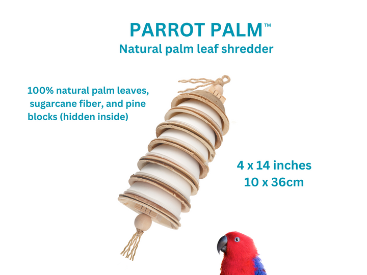 Large PARROT PALM™ shredder // 100% natural // made of palm leaves and bird-safe woods