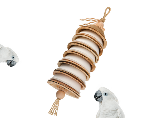 Large PARROT PALM™ shredder // 100% natural // made of palm leaves and bird-safe woods