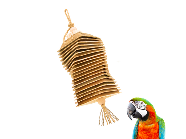 Large PARROT PALM SHREDDER™ of crunchy palm leaves and bird-safe woods