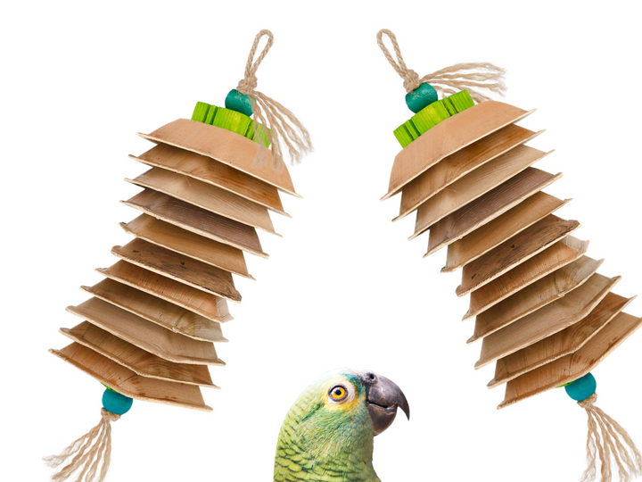 PALM LEAF BOWLS for pole refills and making bird toys | Square Medium Bowls | Bird toy parts