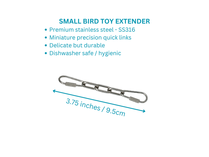 Small BIRD TOY EXTENDER to hang toys at perch-level