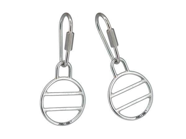JANGLY RING™ | Set of Two | Braided seagrass included | Refillable holder for shreddable strands | One size fits all birds