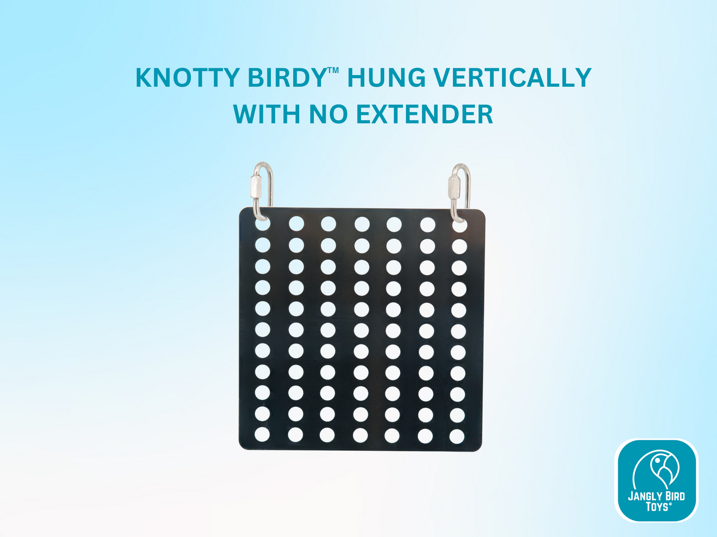 KNOTTY BIRDY™ STAINLESS STEEL TOY BASE / Reusable, sustainable and easily sanitized parrot toy holder /  Lasting foundation for your bird toy creations!