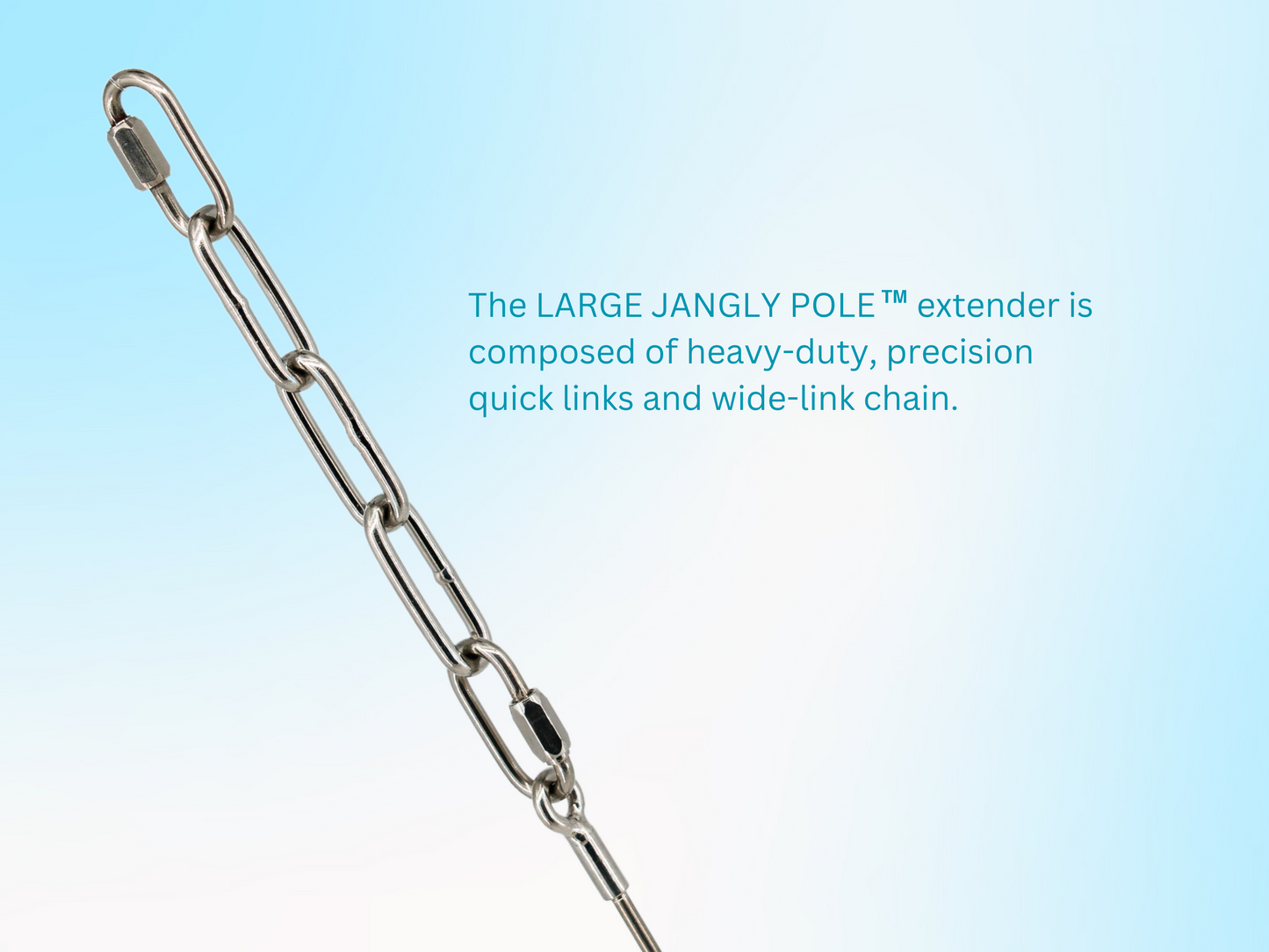 LARGE JANGLY POLE™ WITH TOYS / Stainless Steel Parrot Toy Base / Skewer / Sustainable and reusable bird toy holder / Comes loaded with toys!