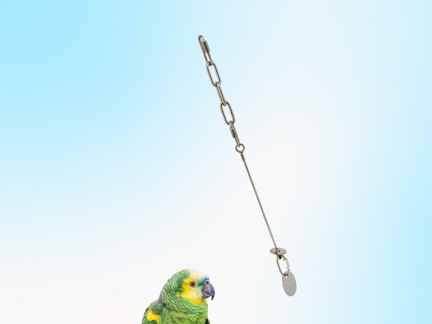 LARGE JANGLY POLE™ / Stainless steel parrot toy base / Sustainable and reusable bird toy holder / Skewer