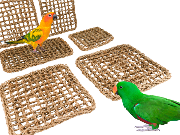 SEAGRASS MATS | Set of Two | All natural woven shredders | Great for making custom bird toys